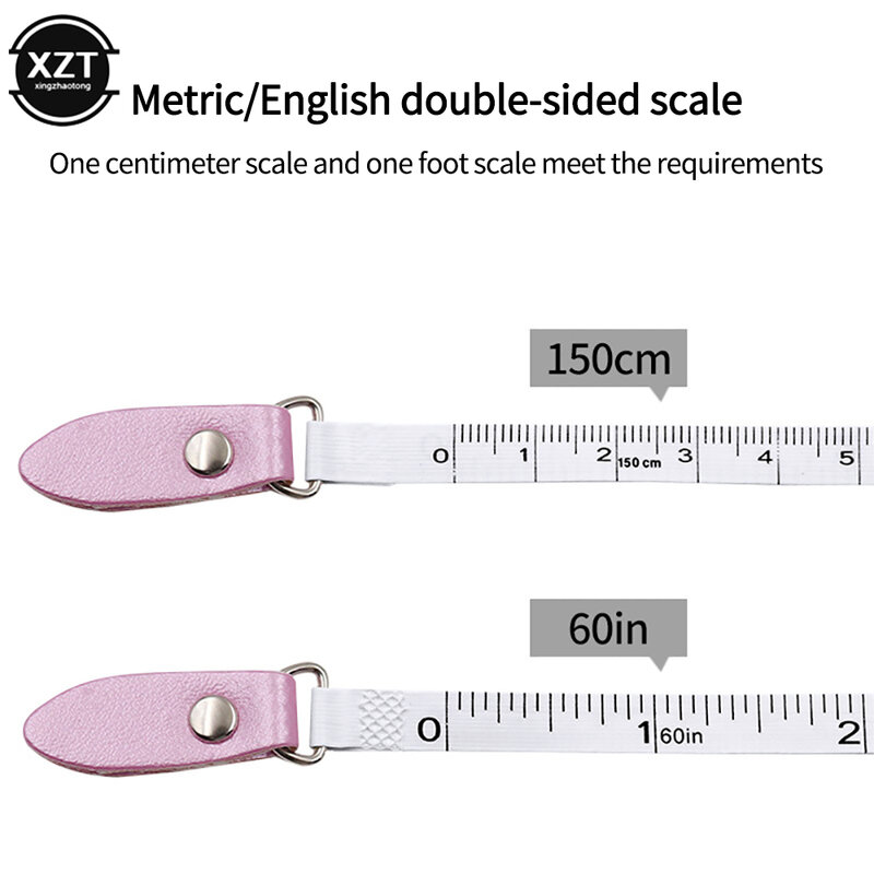 150cm 60 "Portable Retractable Ruler Tape Measures Children Height Ruler Centimeter Inch Roll Tape Measurement Tools