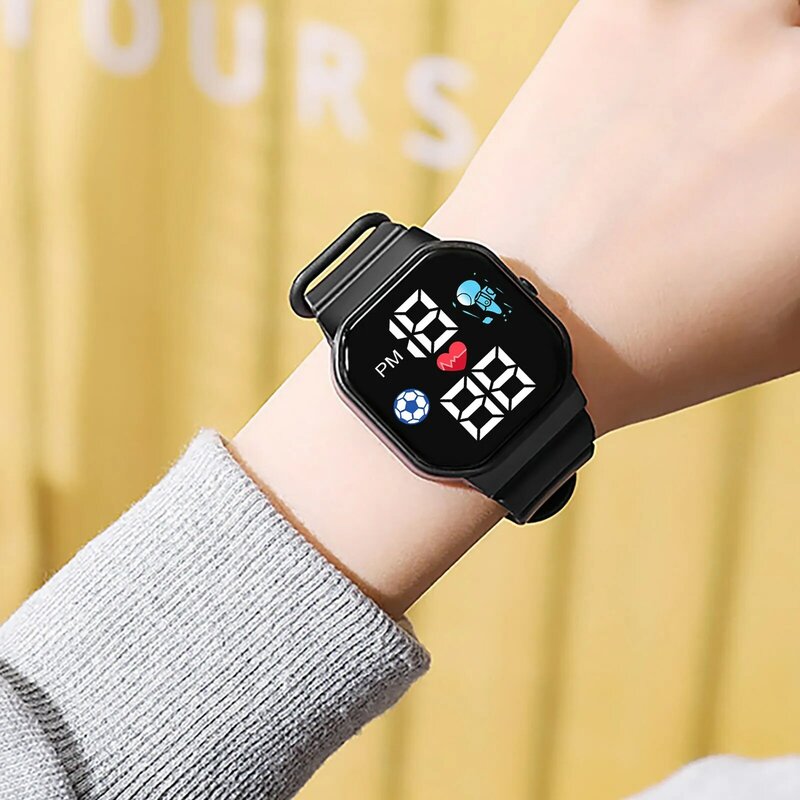 Nowy cyfrowy zegarek dla dzieci wodoodporny sportowy dla dzieci zegarki elektroniczne chłopiec dziewczyny LED dziecko zegarek na rękę wodoodporny Relogio