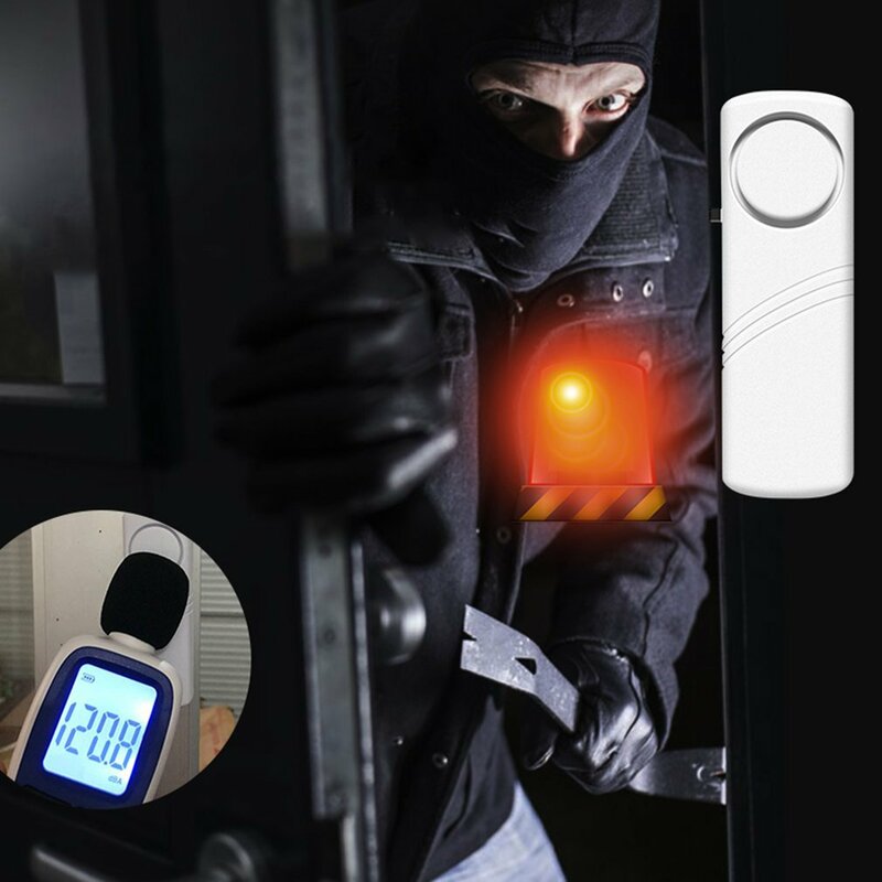 Alarm Pintu dan Jendela Anti Maling, Alarm Keamanan Nirkabel Rumah, Alarm Pintu Pemicu Magnetik untuk Keamanan Rumah