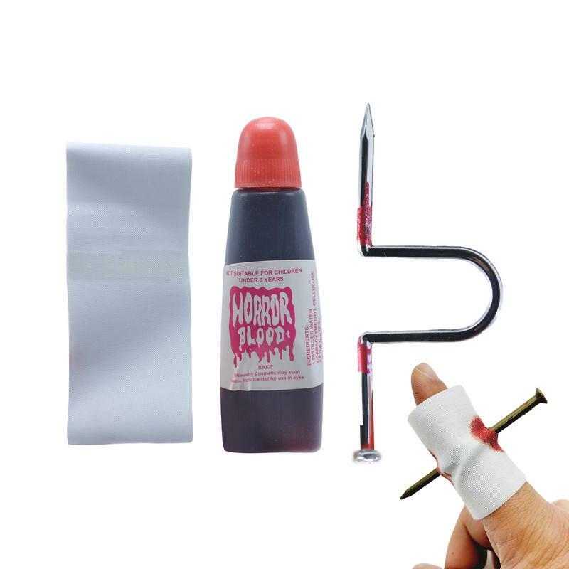 Nail Through Finger Prop Cranky And Bloody Nail Through Finger Prop Prank Props For Theme Party Recess Costume Ball Halloween