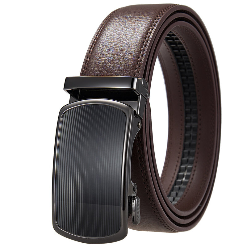 Plyesxale 2024 Cowskin Leather Mens Ratchet Belt Belts For Men Adjustable Automatic Buckle Man Belt Luxury Business Casual B1389