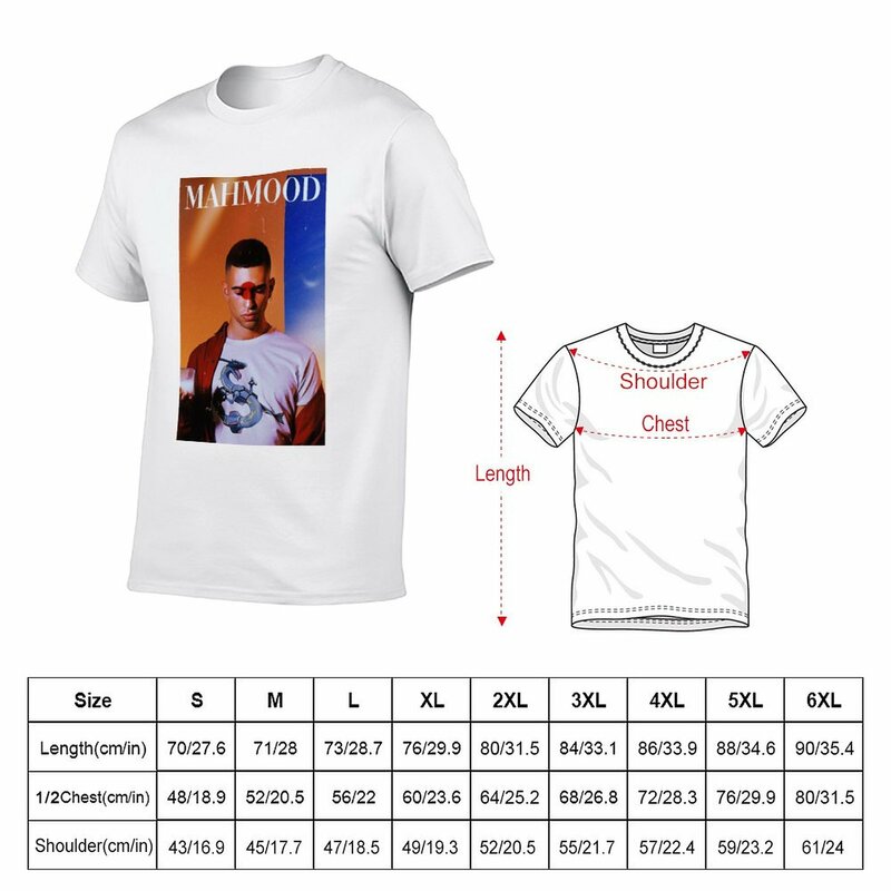 T-shirt extragrande para homens, Mahmood T-shirts, vestuário personalizado, Novo, versão 3