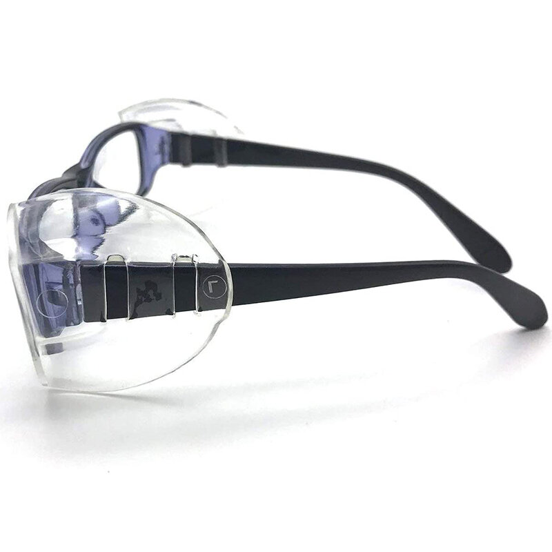 8 Pairs Safety Eye Glasses Side, Slip On Clear Side Shield For Safety Glasses- Fits Most Eyeglasses(M-L)