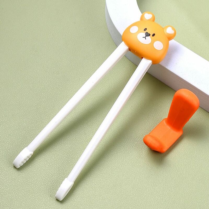 Sumpit beruang lucu portabel, sumpit latihan belajar bayi untuk anak-anak, sumpit belajar belajar, hadiah, peralatan makan dapur