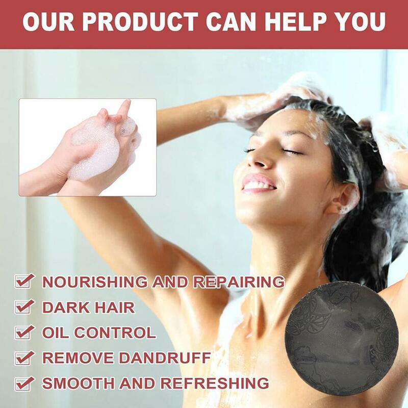100g promuove previene la caduta dei capelli sapone Polygonum saponi all'olio essenziale Multiflora Shampoo Bar Shampoo sapone cura dei capelli