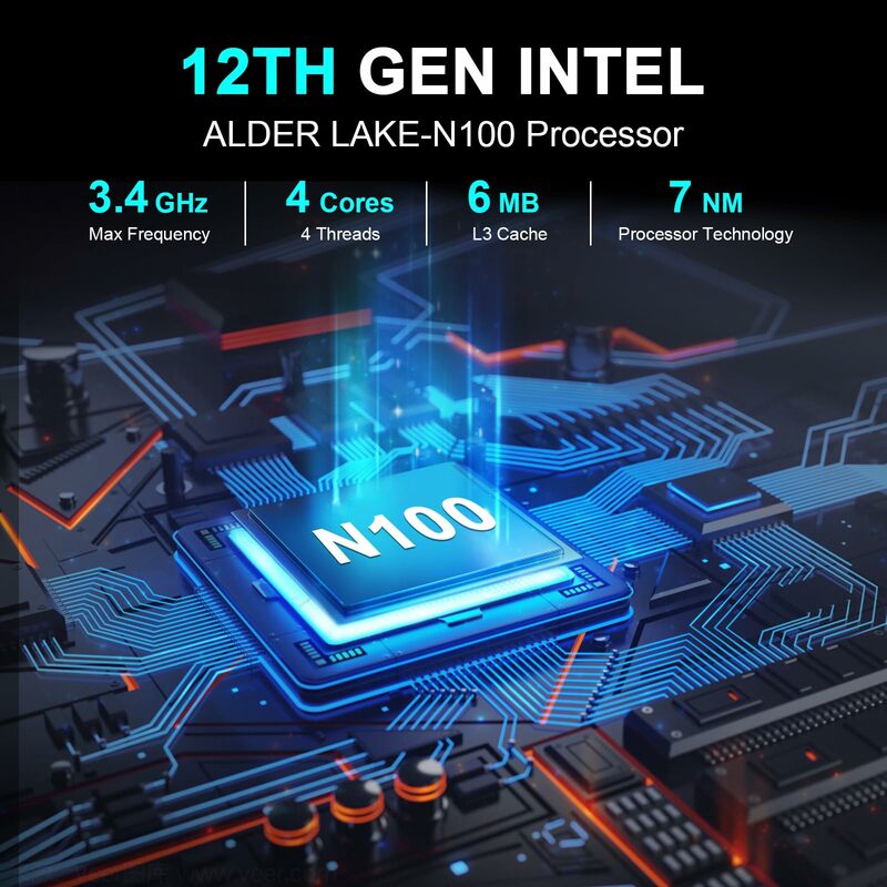 كمبيوتر صغير, Intel N100, DDR 5, 8G, 12G, M.2, SATA, بلوتوث, WiFi, 6 Minipc, Windows 10, 11, DP1.4, HDMI