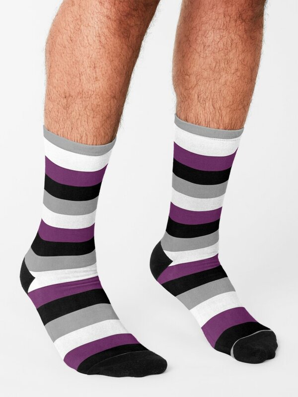 Asexual Flag Socks Antiskid soccer fashionable Stockings compression Socks Man Women's