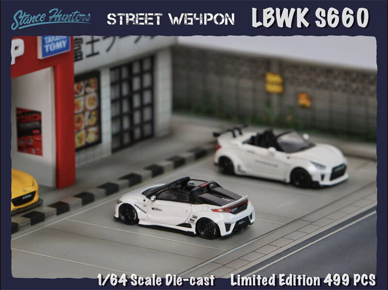 (PreOrder)  Stance Hunters x SW 1:64 LBWK S660 Movable hard top Diecast Model Car