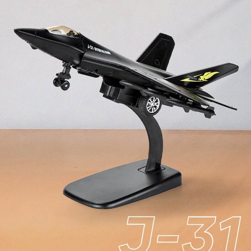 다이 캐스트 전투기 제트 풀백 메커니즘 제트 비행기 장난감 소년을위한 공군 폭격기 금속 풀백 비행기 파티 호의 G99C