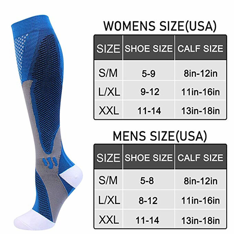 24 stili calzini a compressione Running donna uomo calzini sportivi adatti per calzini da calcio Anti-Outdoor stanchi calze vene Varicose