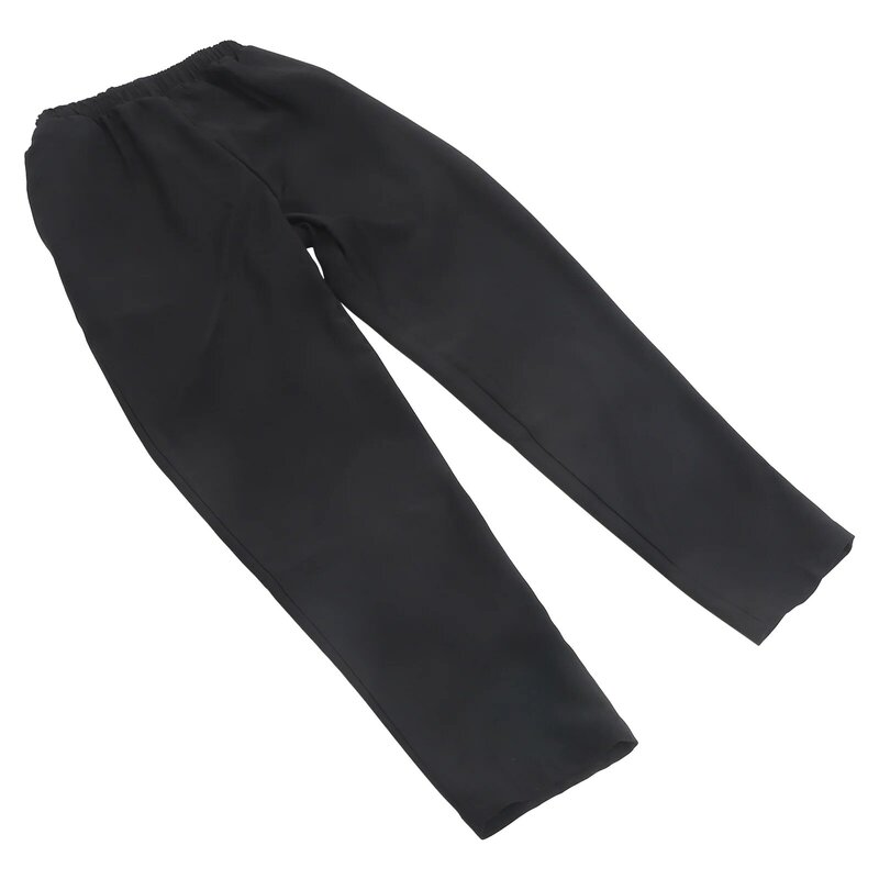 Pantalones de trabajo de Chef para mujer, camisa de Material transpirable, negro, un par