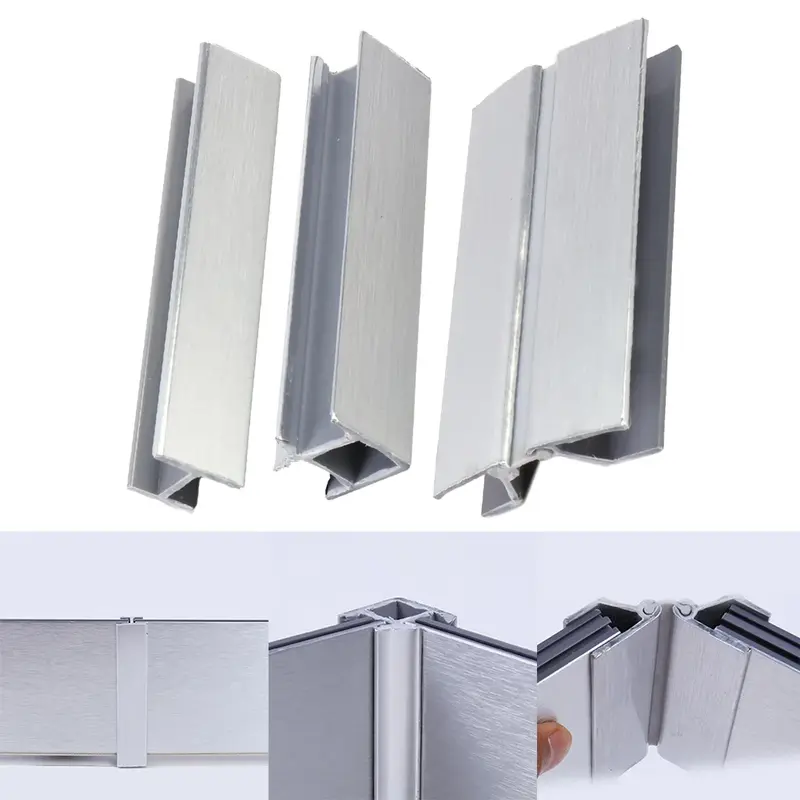 Rodapé espesso de prata para cozinha e banheiro, 90 ° Angle Base, Material plástico flexível, novo