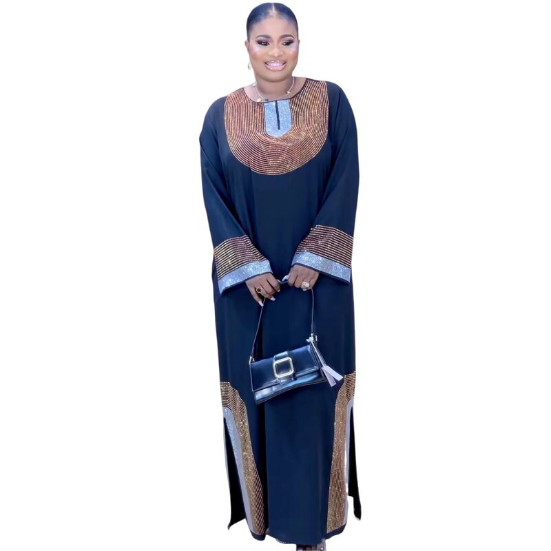 Новое модное Африканское платье для женщин, мягкое блестящее платье, длинное платье с шарфом