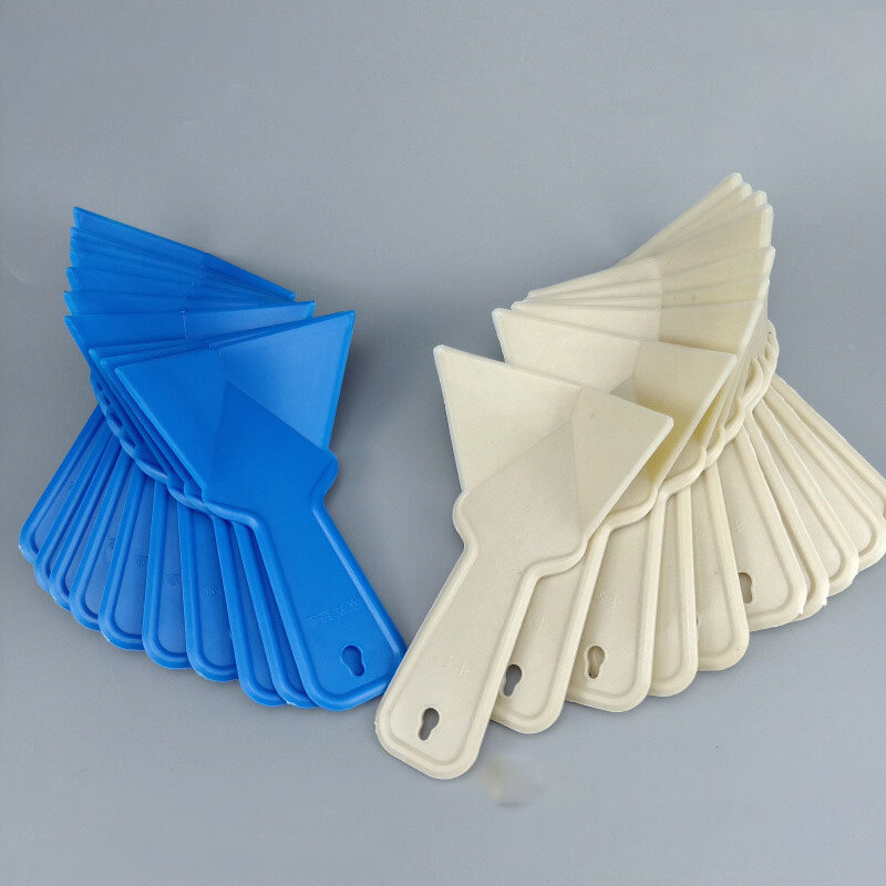 Ensemble de 30 pièces de mastic de raclage en plastique, quatre couleurs en option, angle intérieur de la truelle, raboteuse triangulaire