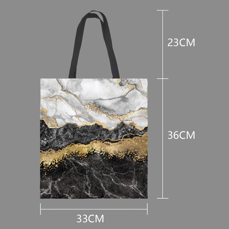 Torebka z wzorem marmuru torby z bawełny dla kobiet modna torebka o dużej pojemności torba na zakupy damska torba na zakupy może być spersonalizowana