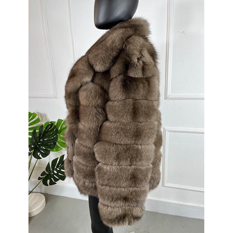 Futro damskie prawdziwe futro z lisów damskie luksusowy zimowy 2023 krótki płaszcz dla kobiet najlepiej sprzedających się kurtki z futra lisa