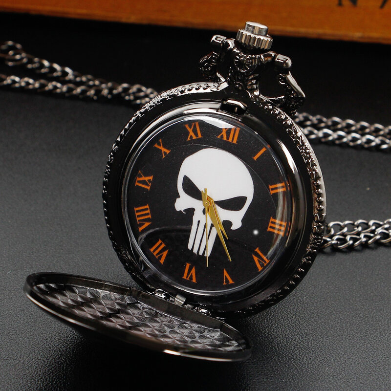 Kwarcowy zegarek kieszonkowy Steampunk łańcuszek z wisiorem zegarek FOB biżuteria dla mężczyzn kobiet naszyjnik