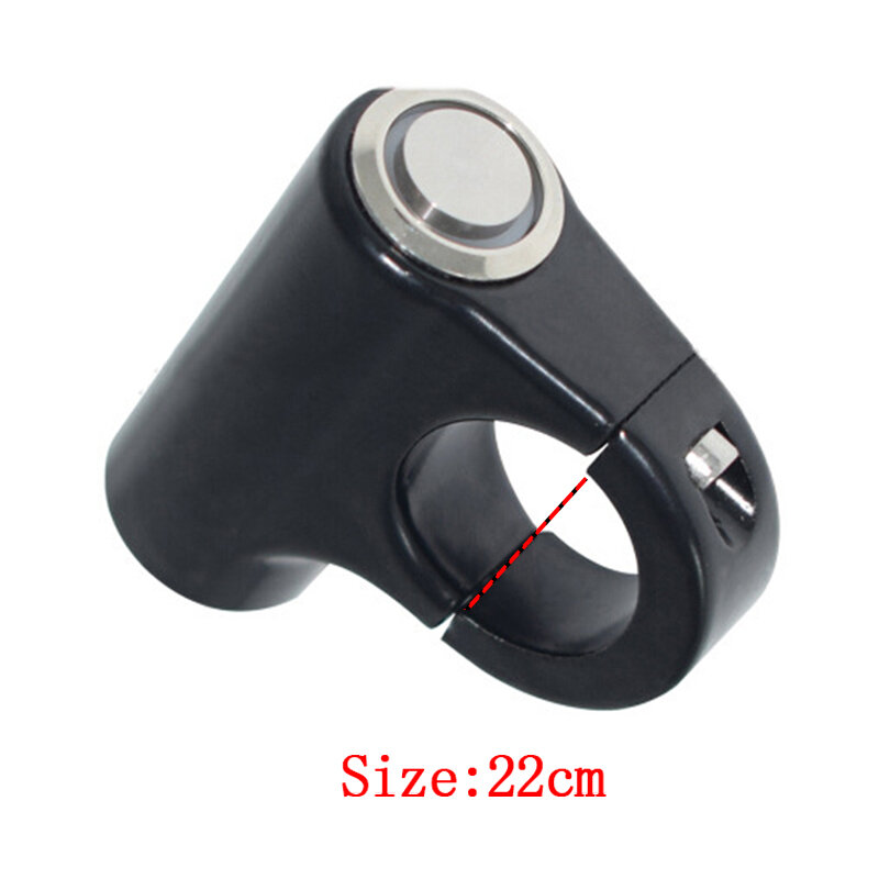 22mm Motorcycle Switch Push Button Connector for Electronic Bike Motorbike LED Light Headlight Aluminum Alloy Handlebar Switch
