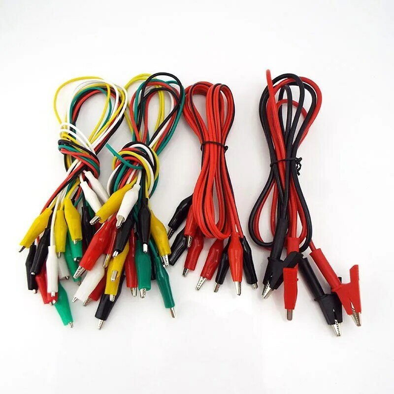 Multi-Type Dual Alligator Clip Alligator Clip to 4mm Banana Connector Oscilloscope Test Probe Cable for DIY Electrical Testing