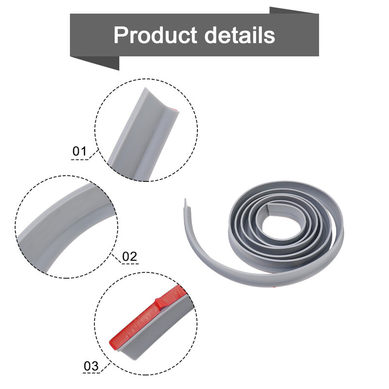 1pc 100-300CM Rubber Silicone Shower Barrier Water Stopper Bathroom Dry And Wet Separation Blocker Strip For Bathroom