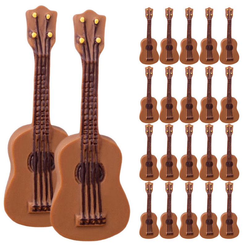 Modelo De Guitarra Pequena Decoração, Boneca Em Miniatura, Instrumentos, Acessórios DIY, Decoração Da Casa, 25 Pcs