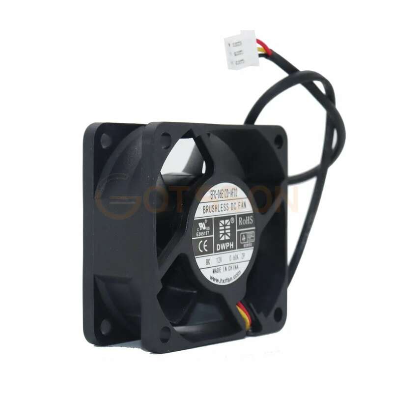 new original EFC-06E12D-AF02 3wires 3pin DC12 0.6A 60MM 6CM 60*60*25MM Power Supply PSU Axial Cooling Fan