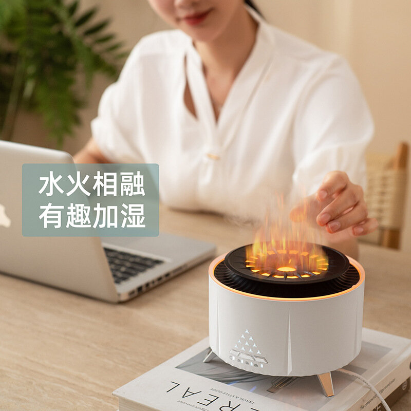 New Bluetooth Aroma Diffuser Stove Flame Aroma Diffuser Small Desktop Heavy Fog
