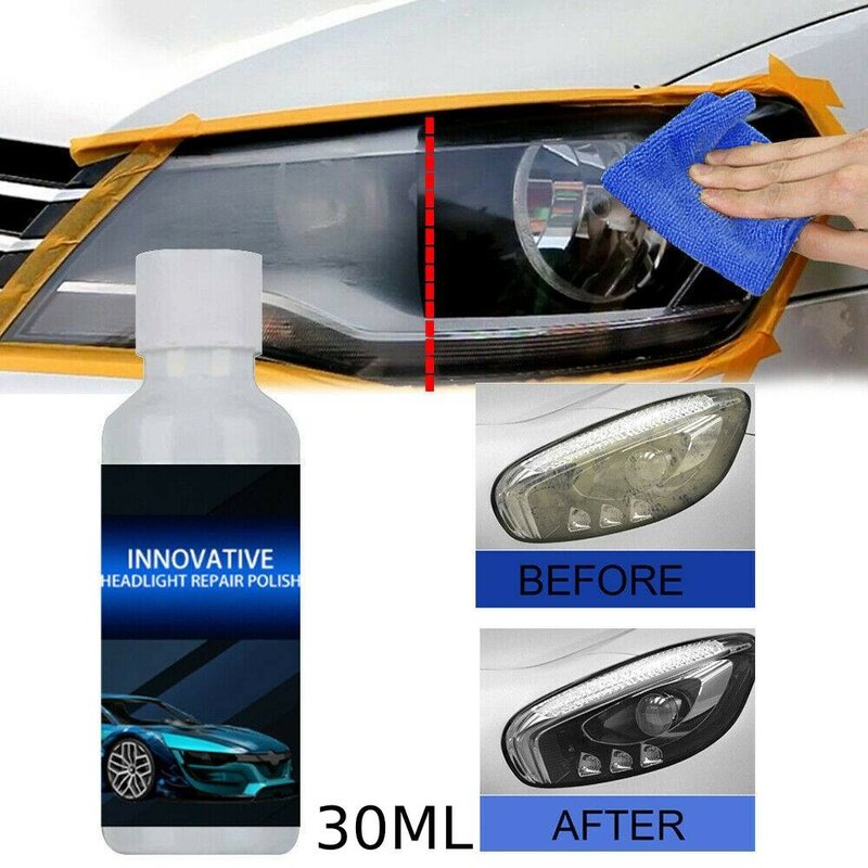 30Ml Reparatie Vloeistofpoets Draagbare Vervangende Accessoires Auto Auto Auto Koplamp Cover Len Restaurateur Duurzaam Nuttig