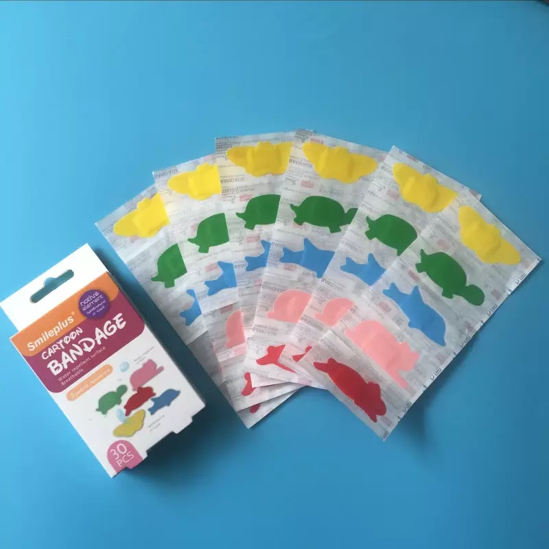 30 Stks/doos Creative Animal Vorm Woundplast Voor Kinderen Waterdicht Wegwerp Lijm Bandage Medische Benodigdheden