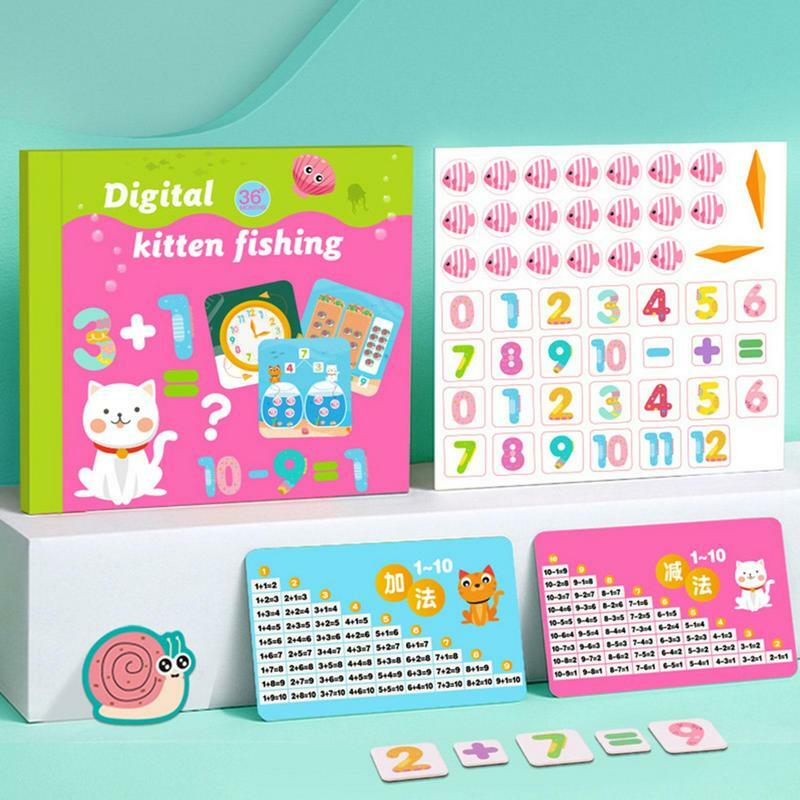 Montessori jogo de adição número magnético contagem para crianças crianças educação precoce número matemática brinquedos crianças montessori brinquedo para