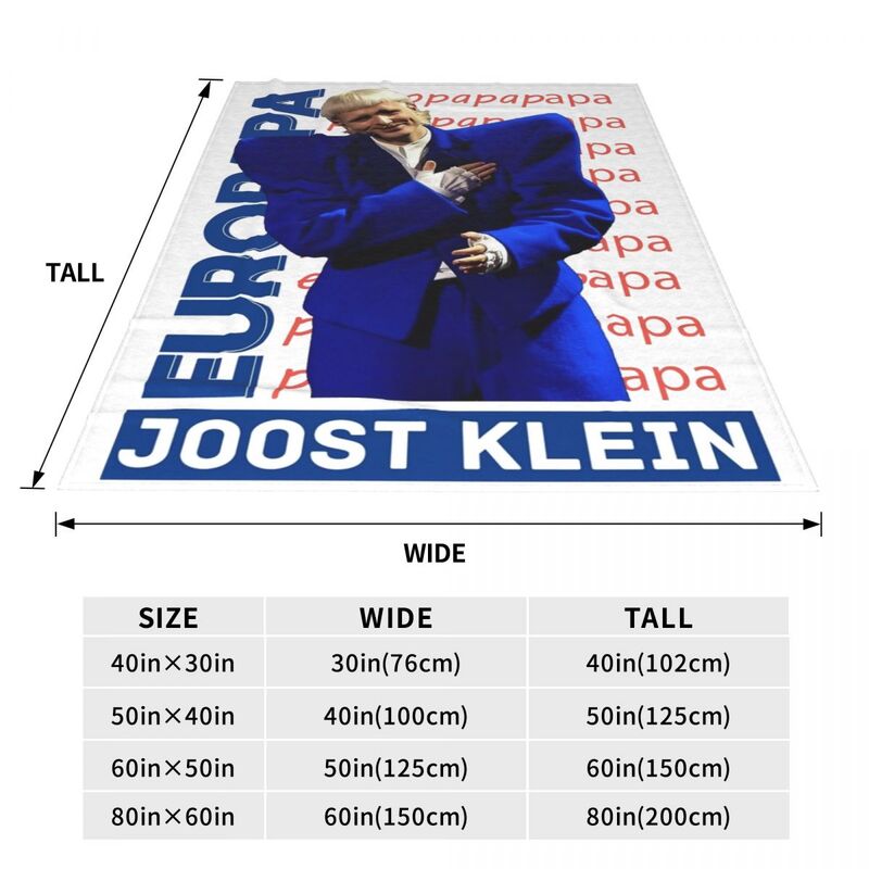 EUROPAPA Joost Klein Cool Rapper Singer mantas de lana, impresionante manta de tiro suave para el hogar, Verano