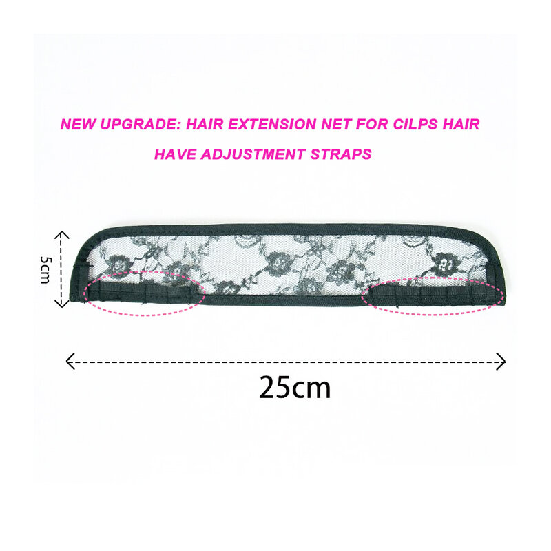 10 pz/borsa rete di pizzo svizzero per fare clip estensione dei capelli coda di cavallo Toppers per capelli reti di pizzo rosa tappi di Cornrow per accessori per parrucche