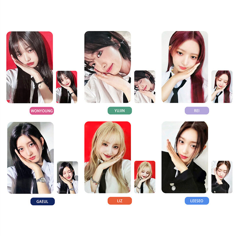 6pcs KPOP IVE I'VE MINE Photocard Albums Lomo Card Wonyoung Photo Postcard Collectible Card for Fans Gift