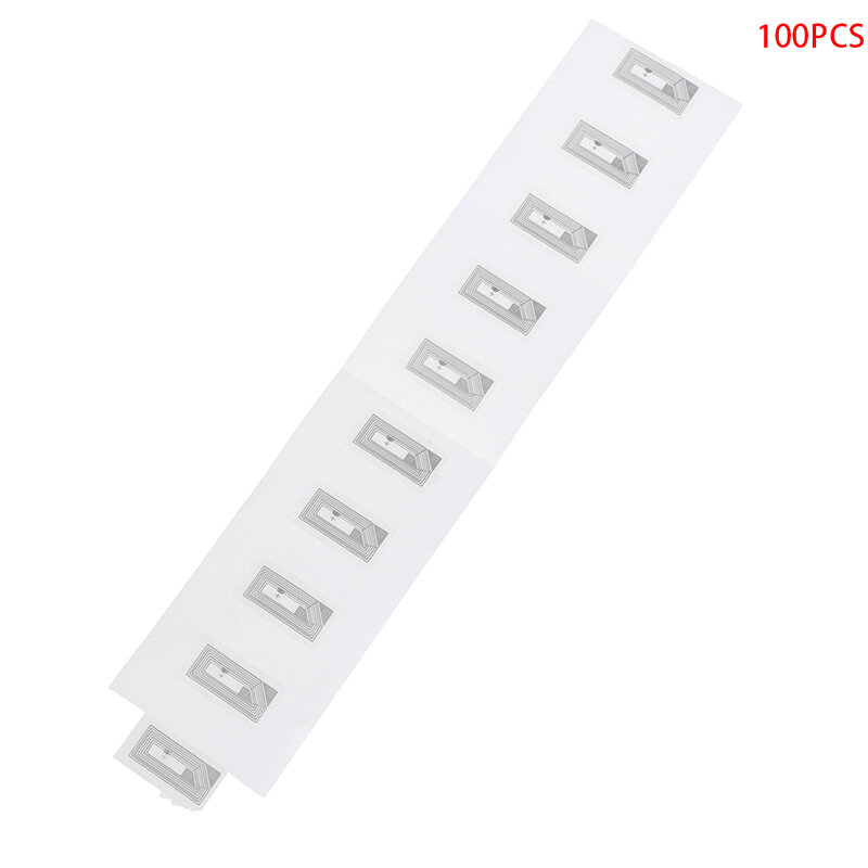 100 Stuks Nfc Chip Ntag213 Sticker Natte Inlay 2*1Cm 13.56Mhz Rfid Ntag213 Label Tag