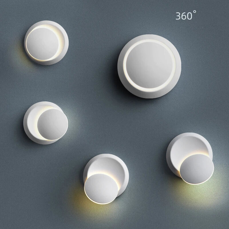 Ajustável 360 Rotatable LED Wall Light, Lâmpada para quarto, Loft, cabeceira, Night Light, Decoração moderna, Smart Home, 360