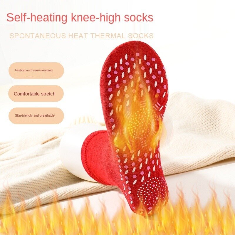 Auto-aquecimento meias magnéticas para mulheres homens meias auto-aquecidas tour terapia magnética confortável inverno quente massagem meias de compressão