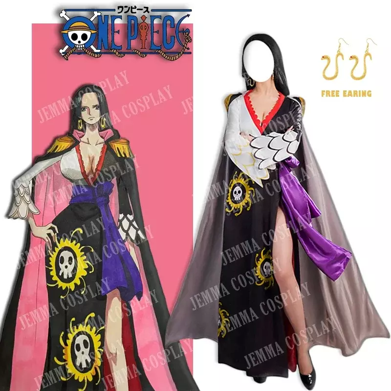 Japan Kostüm Bboa Hancock Cosplay Anime Kleidung Empire sexy Kleid Halloween Kostüme für Frauen Acgn Party Leistung