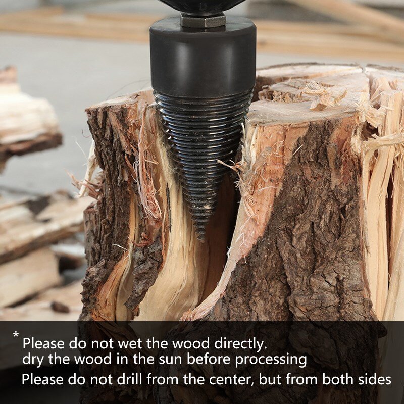 XCAN – foret séparateur de bois de chauffage en acier HSS, foret à tige ronde/hexagonale/triangulaire, foret à cône fendu en bois, outils pour le travail du bois, 32mm/42mm, 1 pièce