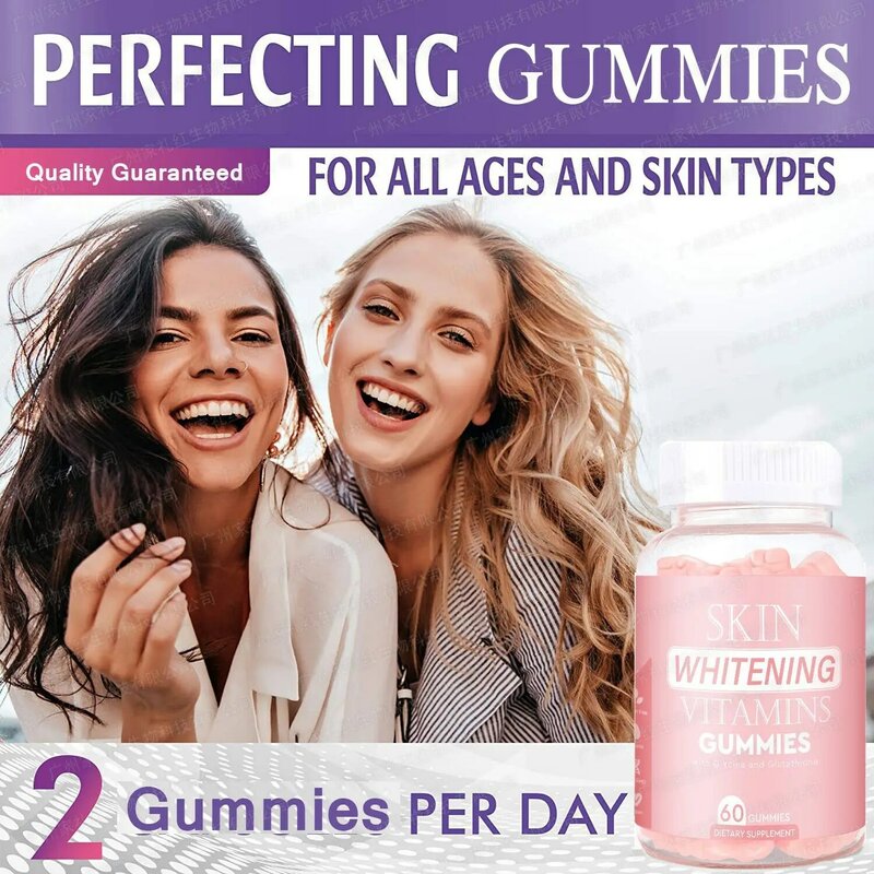 Vitamina Gummy Bears, Gomas de glutationa, 120 comprimidos, 2 garrafas
