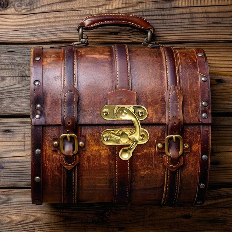 앤티크 후크 걸쇠 황동 걸쇠, 빈티지 스타일, 왼쪽 및 오른쪽 후크 래치, 보석 상자 도구 상자 또는 여행 가방, 2 개