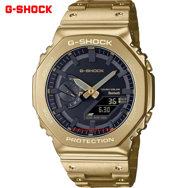 G SHOCK นาฬิกาสำหรับผู้ชาย, นาฬิกากันน้ำ GM2100พร้อมไฟส่องสว่าง LED อเนกประสงค์