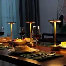 Simple Charging Table lamp Restaurant Bar Desk Lamp Dimming Atmosphere Waterproof IP40 USB Charging Touch Switch Decoration Lamp