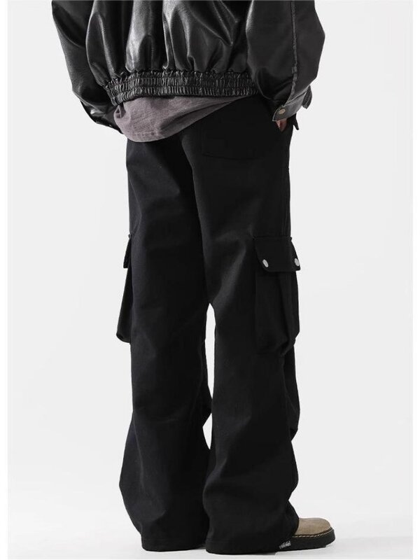 Штаны-карго HOUZHOU Y2k женские, винтажные мешковатые брюки большого размера в стиле хиппи, уличная одежда, повседневные модные корейские брюки в стиле Харадзюку, весна