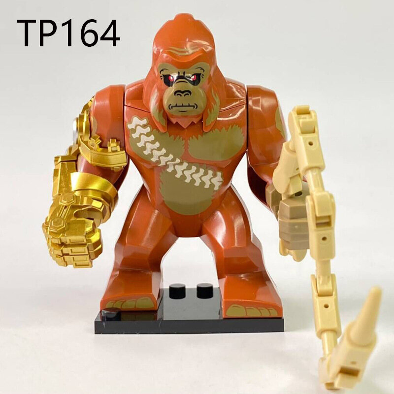 TP163 TP164 Set monster King Kong blok bangunan Mini mainan Action Figure