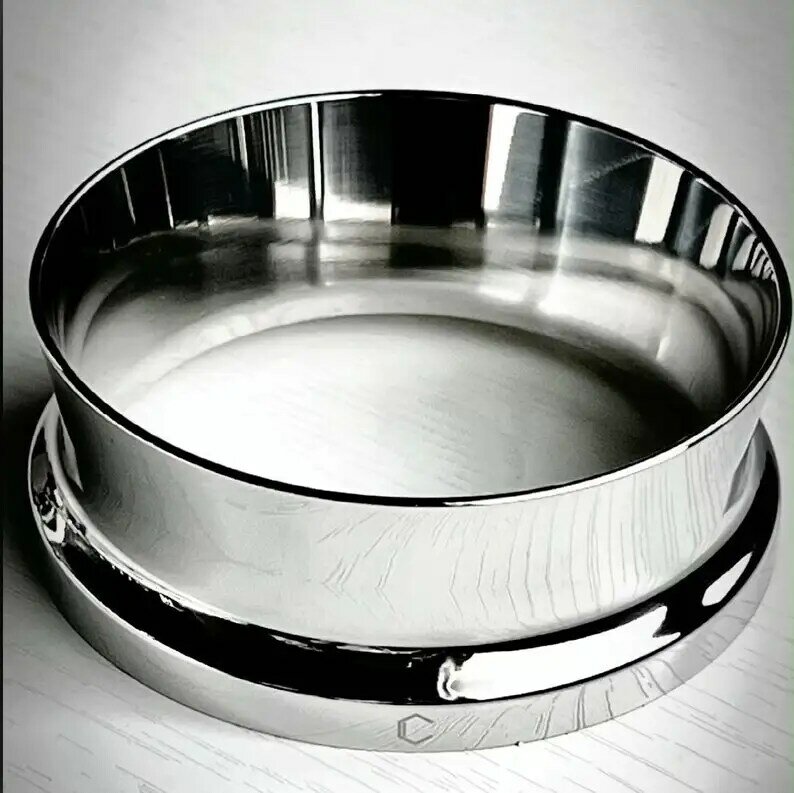 Entonnoir porte-filtre à expresso, anneau de dosage, acier inoxydable, métal, CNC, 58mm