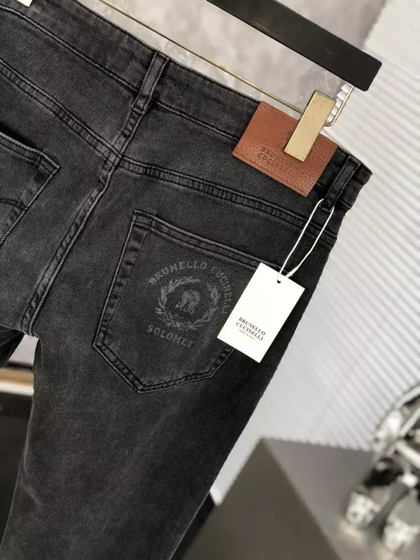 Milliardär blsk cprt Jeans dünne Baumwolle Männer 2024 Frühling Sommer neue elastische lässige Stickerei Größe 29-38 Komfort Mode Hose