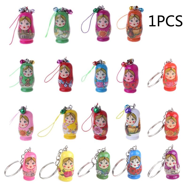 Деревянная вложенность для куклы, мини-русская кукольная фигурка, украшение для рюкзака для K