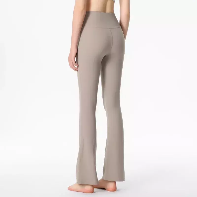 AL Women Pants Pilates Yoga Outwear Casual Fitness Pants Women Dance Sports High Waist Tight Flared Pants
