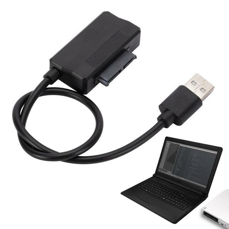 Unidade óptica cabo adaptador com Universal Bus Interface, adaptador de disco rígido, cabo de conversão para 6p7p Notebook, USB 2.0, segundo