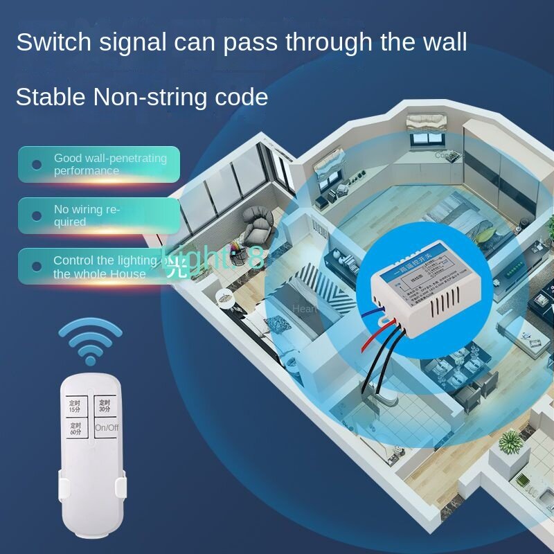 Interruttore di controllo remoto Wireless fino in fondo all'illuminazione elettrica telecomando 220V interruttore di alimentazione intelligente wireless domestico